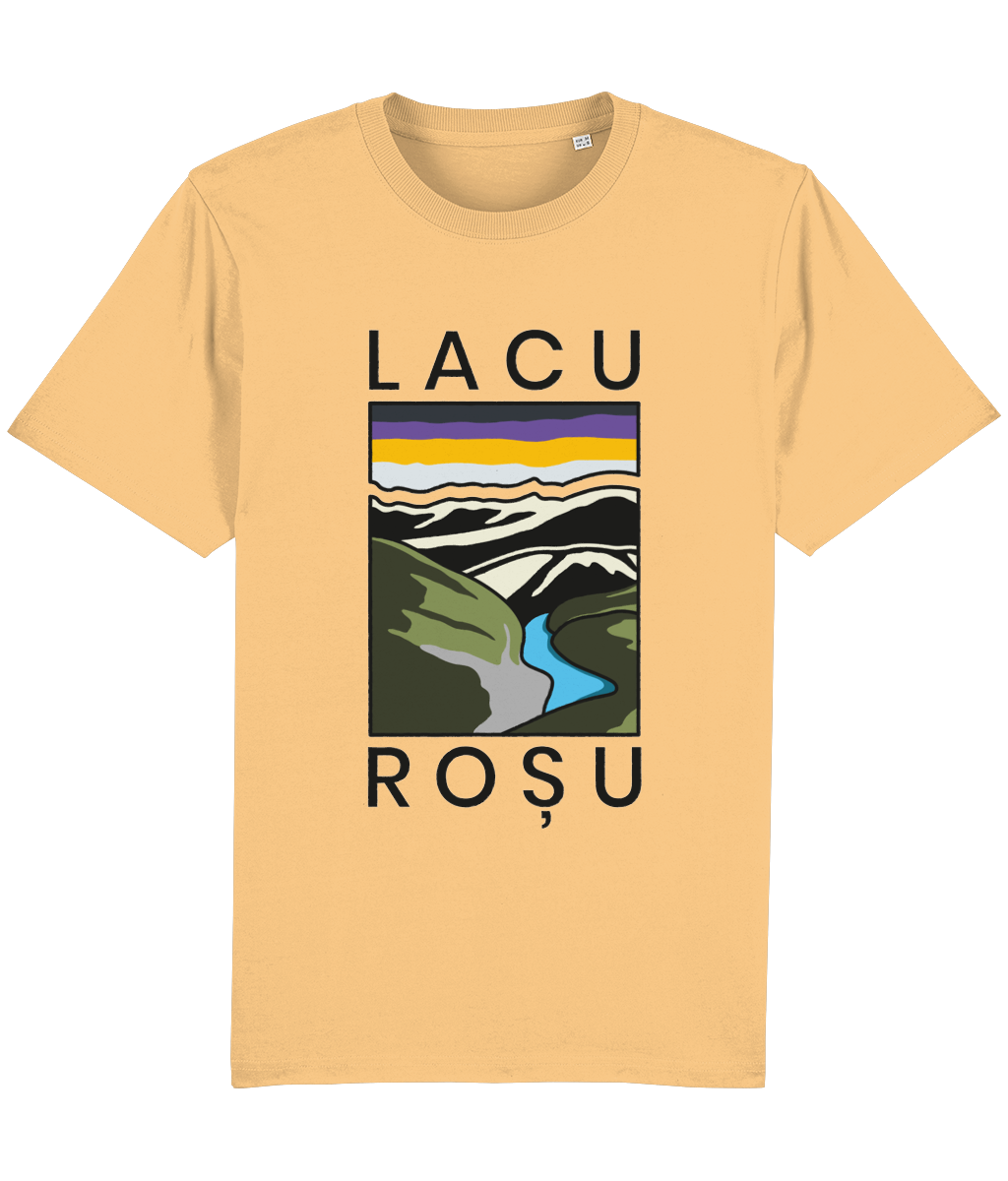 Tricou unisex relaxed fit Lacu Roșu - dark