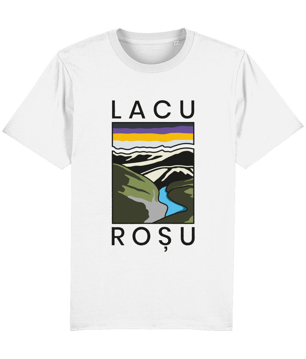 Tricou unisex relaxed fit Lacu Roșu - dark